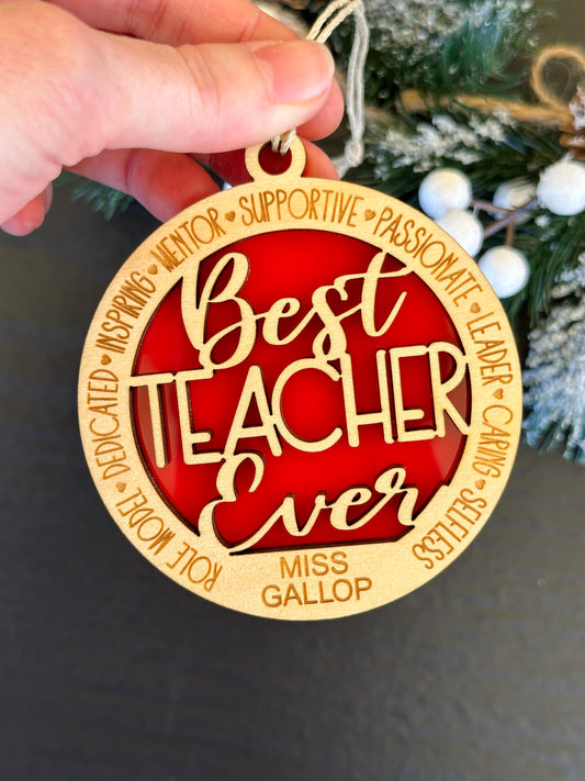 Teacher Gift | Teacher Christmas Ornament | Teacher Thank you Gift