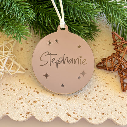 Personalised Christmas Ornament | Mirror Acrylic Christmas Bauble