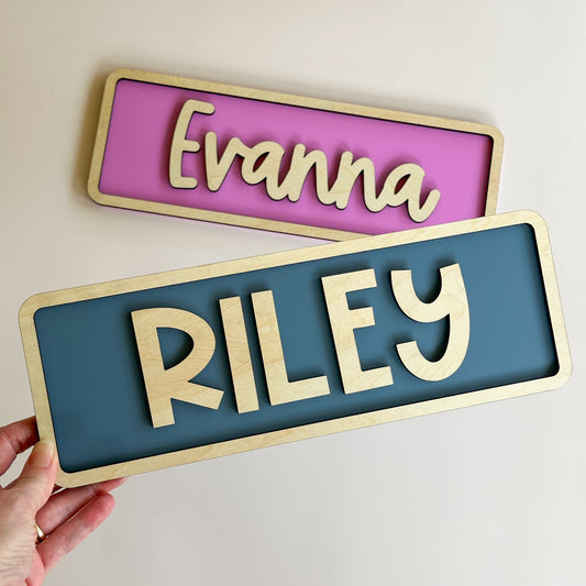 Kids Personalised Bedroom Door Signs - Wooden/Acrylic