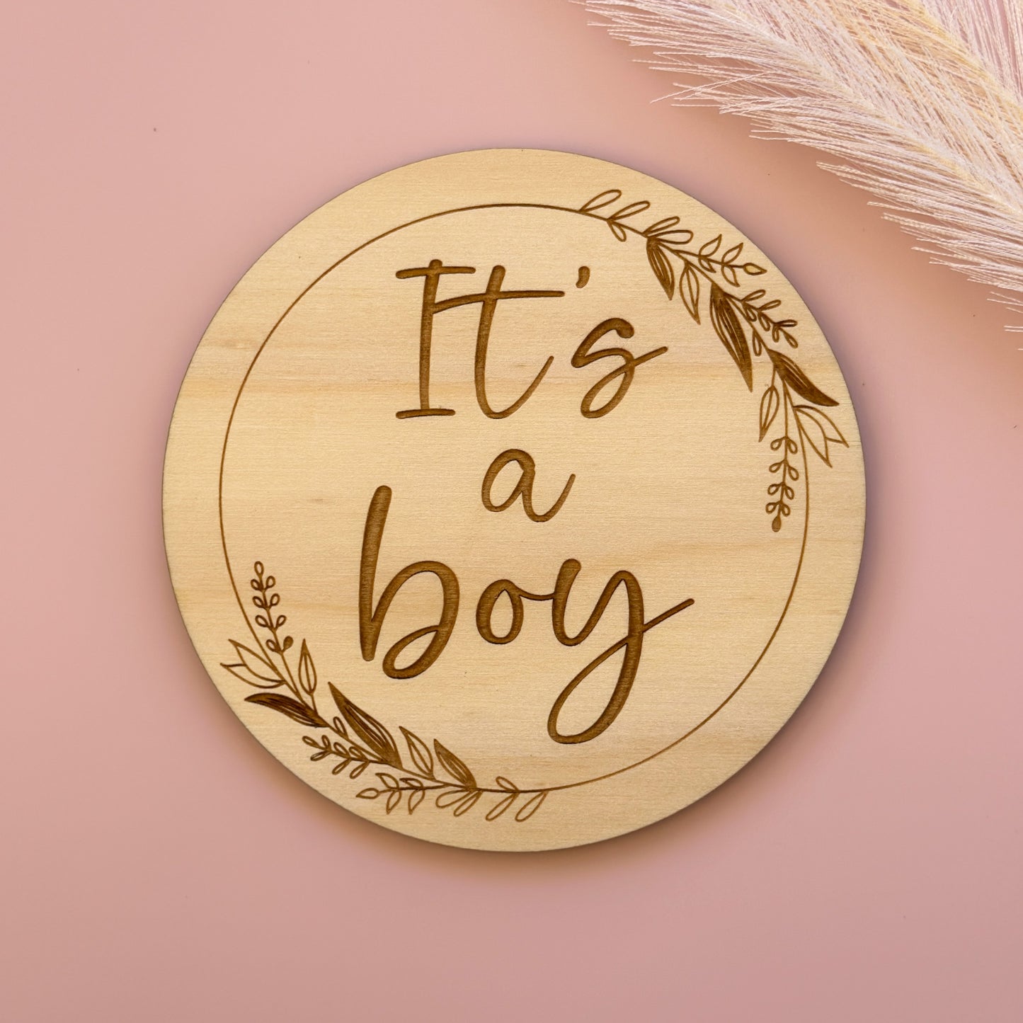 Gender Reveal Plaque | Its a Girl Sign | Its a Boy Sign | Wooden Sign