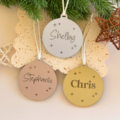 Personalised Christmas Ornament | Mirror Acrylic Christmas Bauble