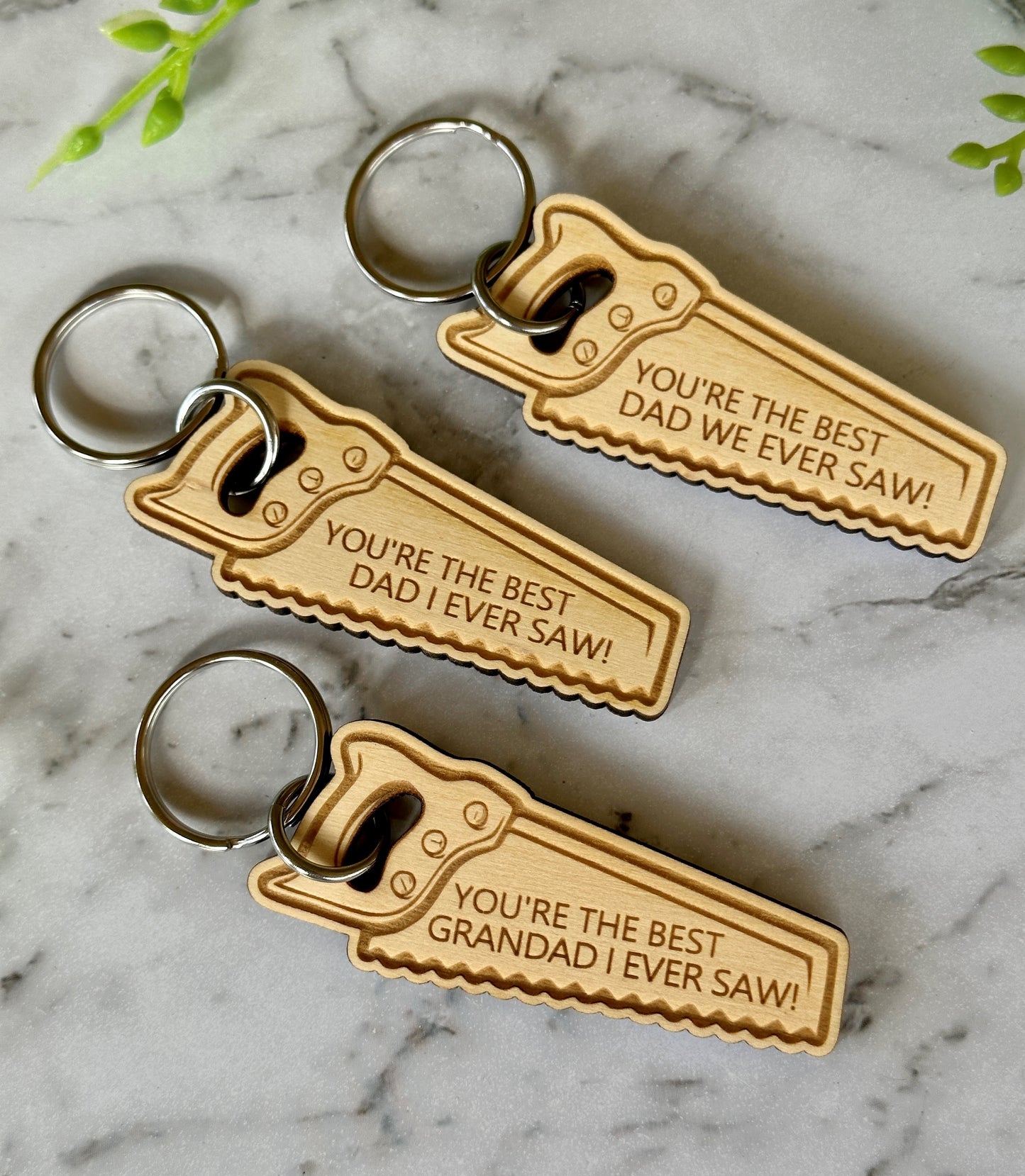 Fathers Day Keyring | Dad Keyring | Fathers Day Gift | Best Dad I Ever Saw