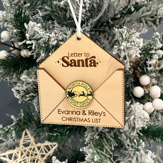 Letter to Santa Personalised Christmas Ornament