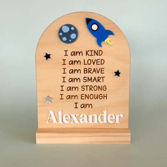 Affirmation Kids Sign | Space