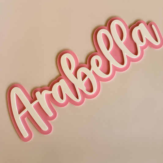 Double Layered Acrylic Name Sign