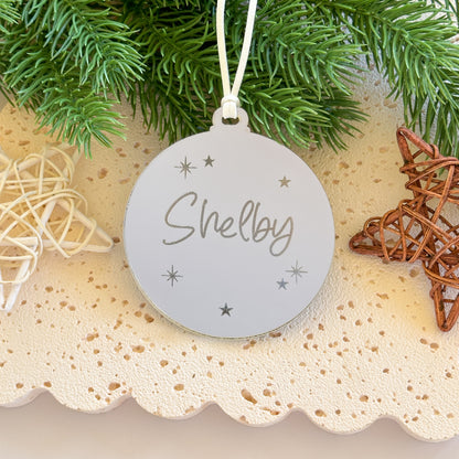 Personalised Christmas Ornament | Mirror Acrylic Christmas Bauble