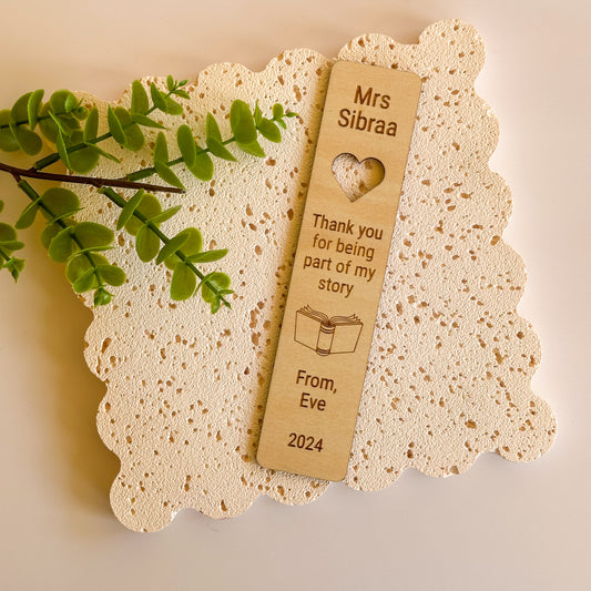 Teacher Bookmark | Personalised Teacher Gift | Thank you Teacher Gift