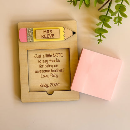 Teacher Sticky Note Holder | Thank you Teacher Gift