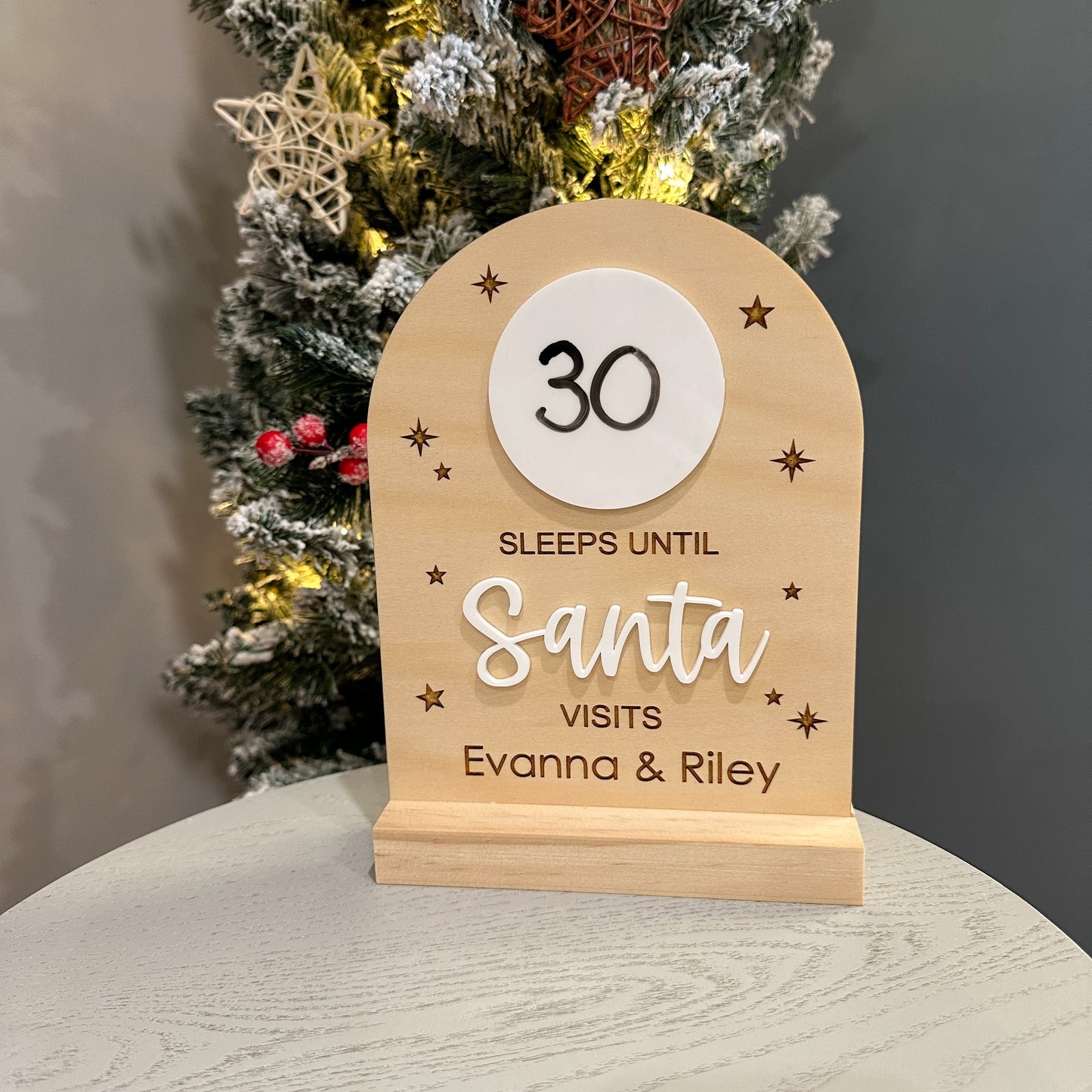 Christmas Countdown Sign | Personalised Christmas Sign