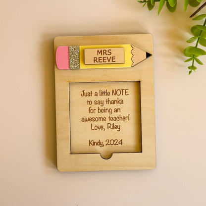 Teacher Sticky Note Holder | Thank you Teacher Gift