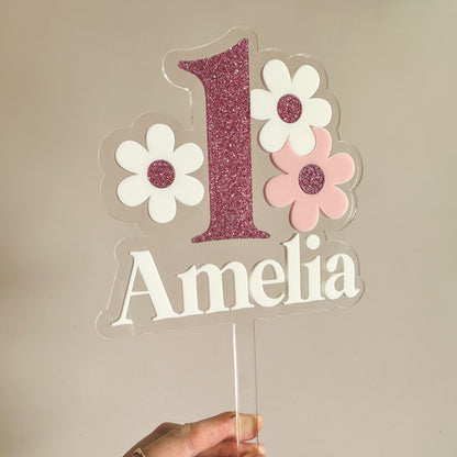 Cake Topper Flowers | Personalised