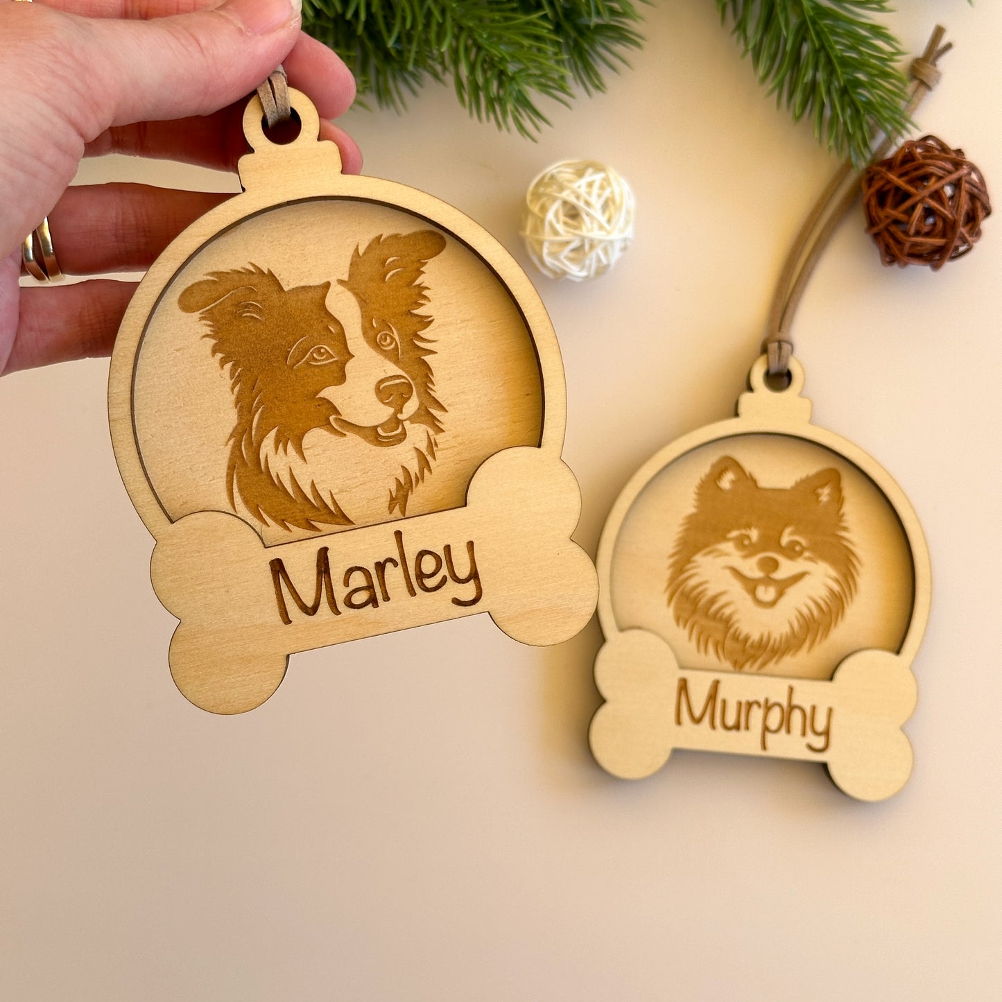 Dog Personalised Pet Christmas Ornament