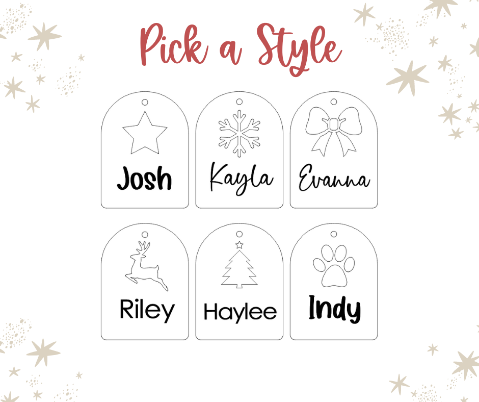 Personalised Christmas Tag | Wooden Christmas Stocking Tag