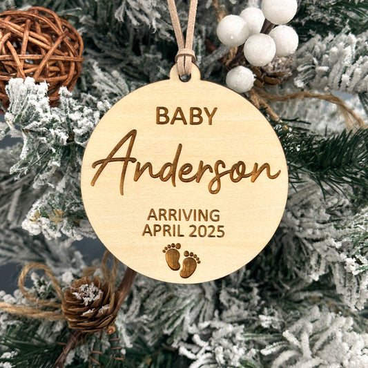 Personalised Pregnancy Christmas Tree Ornament