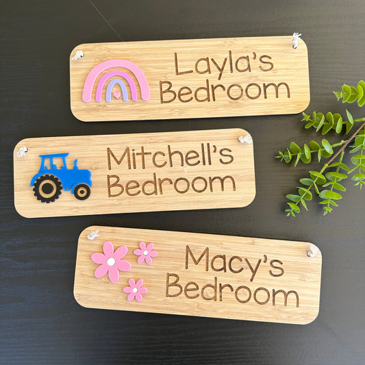 Kids Personalised Bedroom Door Signs