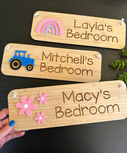 Kids Personalised Bedroom Door Signs