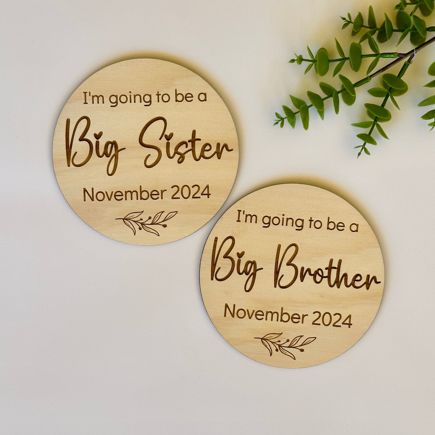 Going to be a Big Sister/Big Brother Pregnancy Announcement Plaque