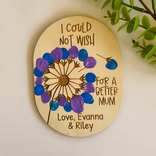 Mother's Day Sign Fridge Magnet - Fingerprint Artwork