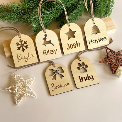 Personalised Christmas Tag | Wooden Christmas Stocking Tag