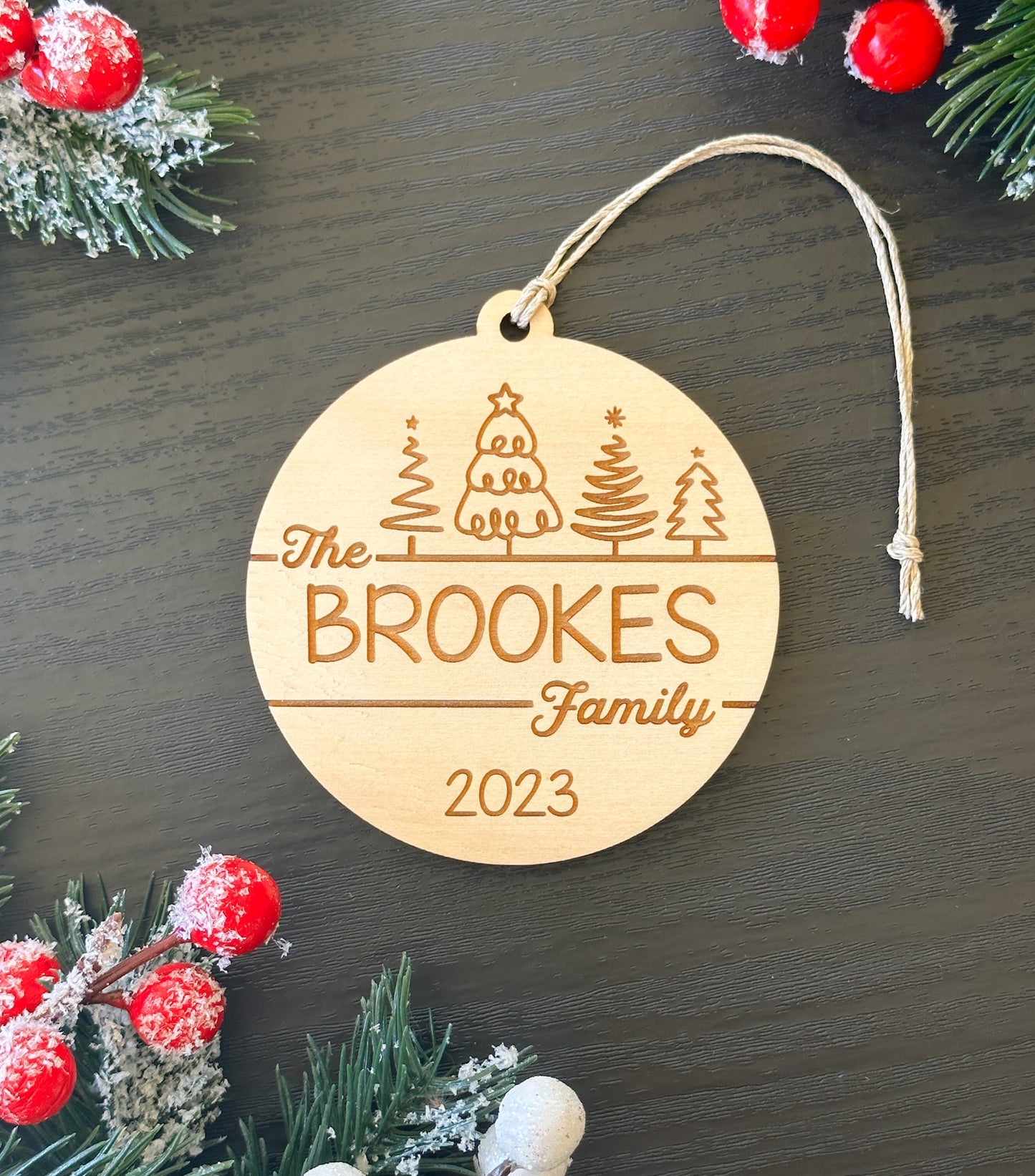 Family Christmas Ornament | Surname Tree Decoration