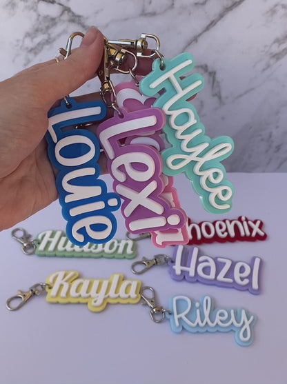 Personalised Bag Tag | Personalised Name Keyring | Name Bag Tag