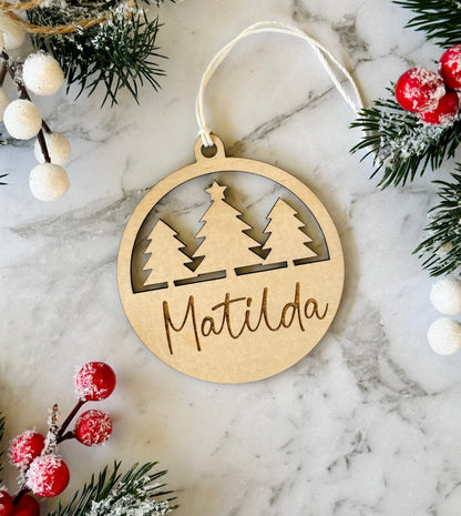 Personalised Christmas Ornament | Wooden Christmas Bauble