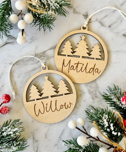 Personalised Christmas Ornament | Wooden Christmas Bauble