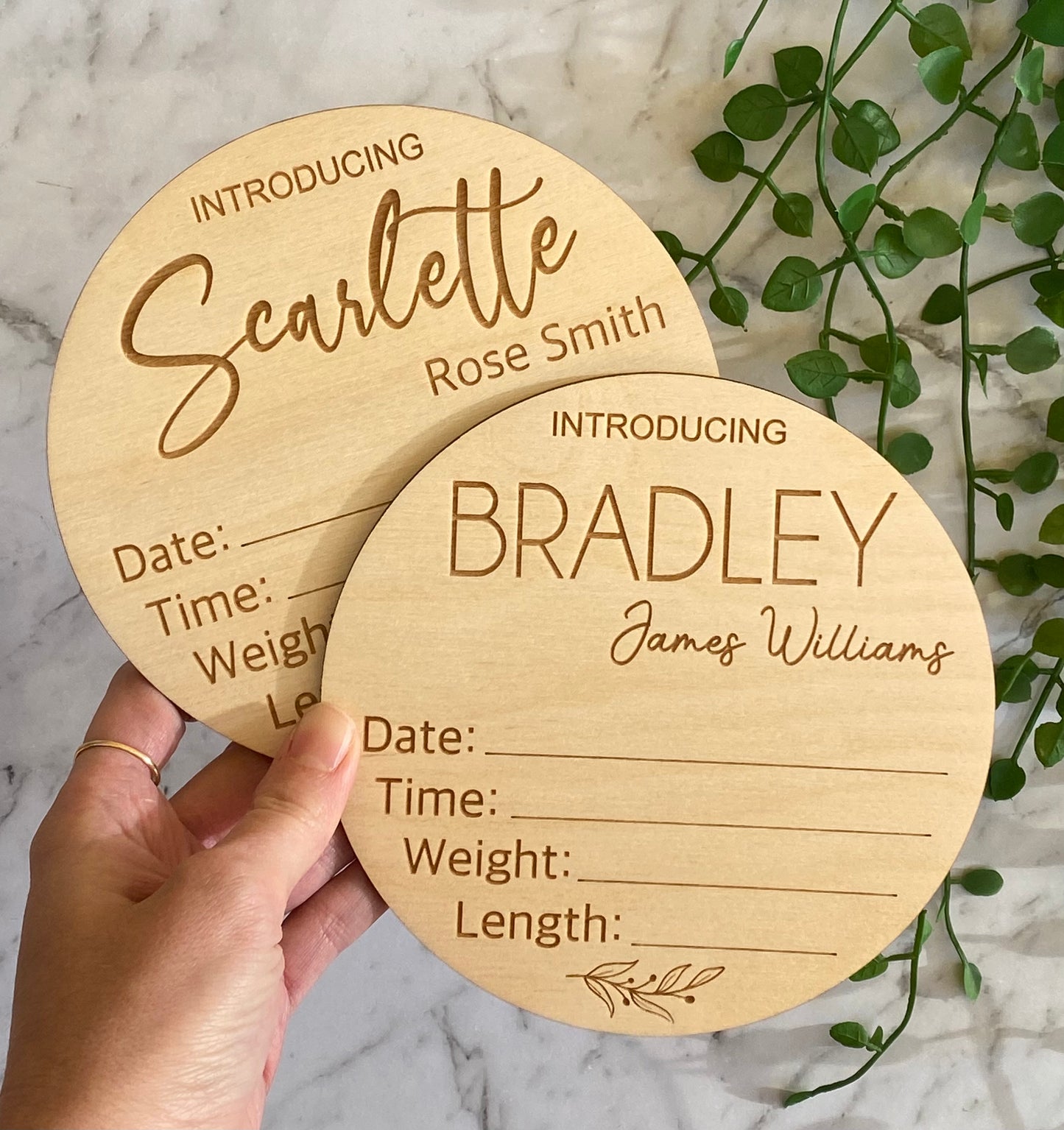 Personalised Baby Birth Announcement Plaque – Be Inspired Designs