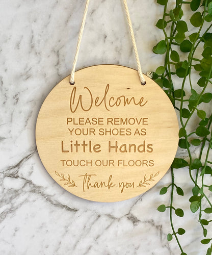 Please Remove Shoes Sign | No Shoes Door Sign | Baby Sign