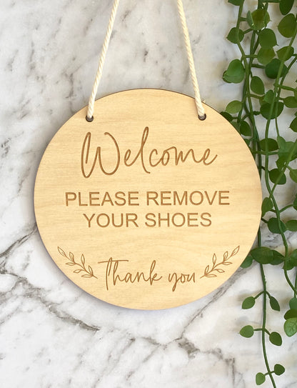 Please Remove Shoes Sign | No Shoes Sign