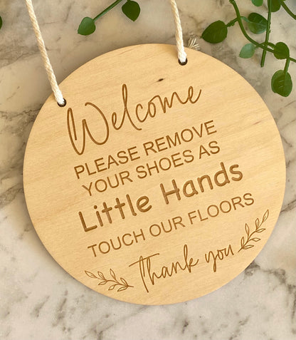 Please Remove Shoes Sign | No Shoes Door Sign | Baby Sign