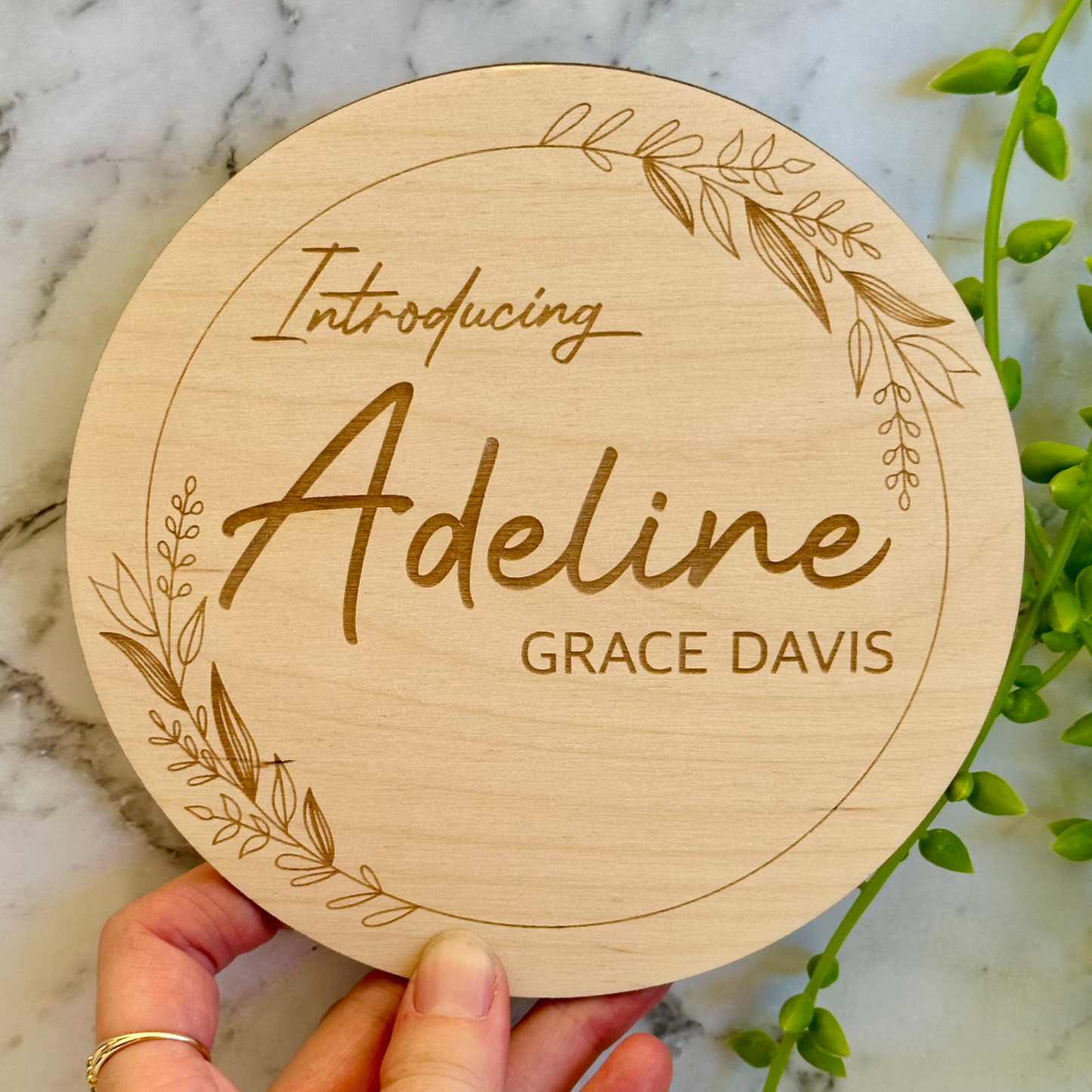 Personalised Name Plaque | Birth Announcement Plaque