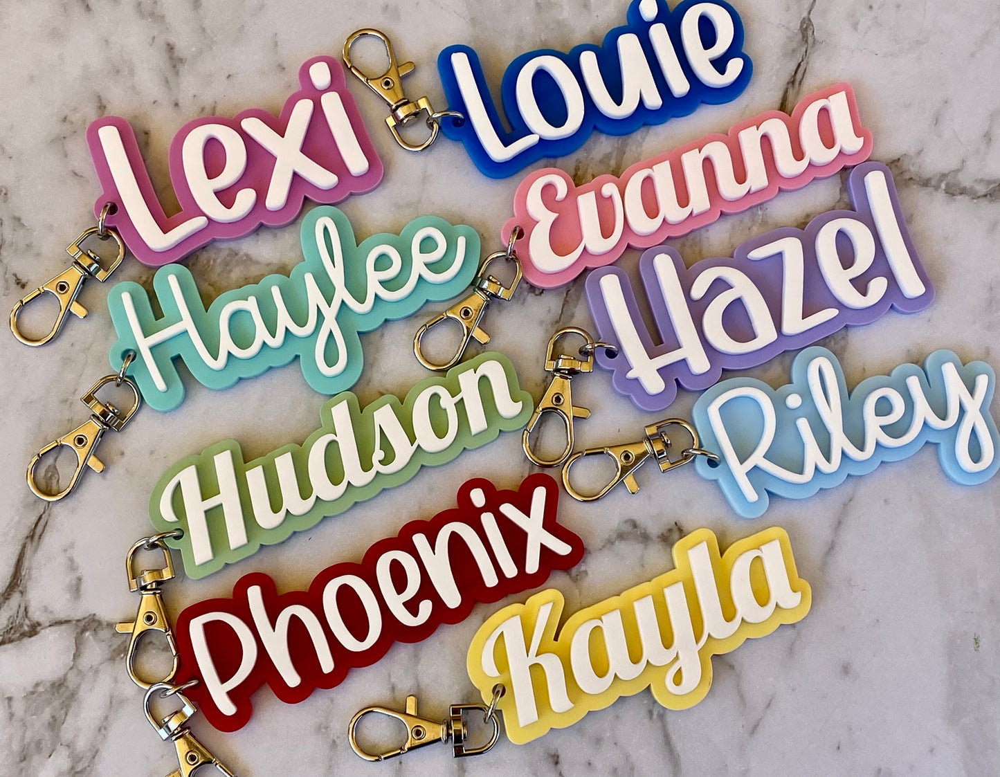 Personalised Bag Tag | Personalised Name Keyring | Name Bag Tag