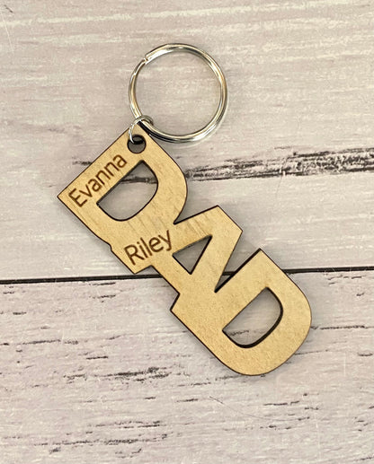 Fathers Day Keyring | Personalised Dad Keyring | Fathers Day Gift